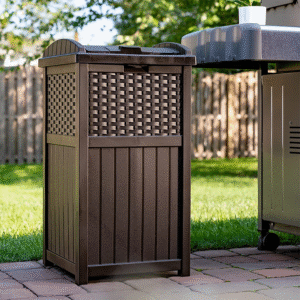 Outdoor Trash with Lid